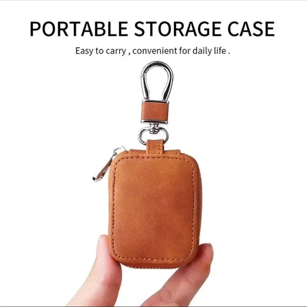 For Apple AirPods 4th Gen Pro 2 3th Lxuxry Zipper Leather Case Cover w/Keychain